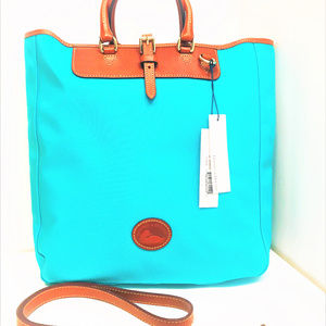 Dooney & Bourke Aqua Nylon Editors Tote LARGE